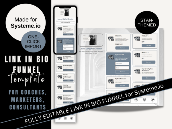 LINK IN BIO Template "MIZUIRO"