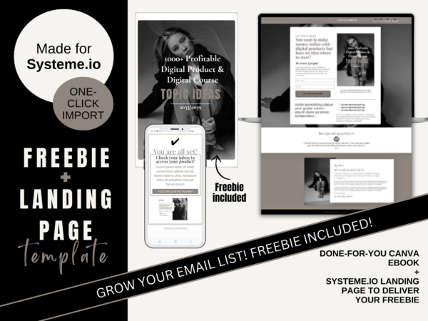 FREEBIE + LANDING PAGE TEMPLATE